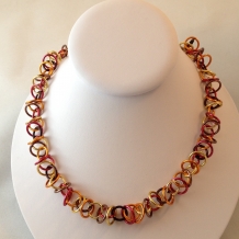 Overtone necklace in Autumn colors
