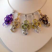 Minuet pendants with Swarovski crystal rings